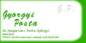 gyorgyi posta business card